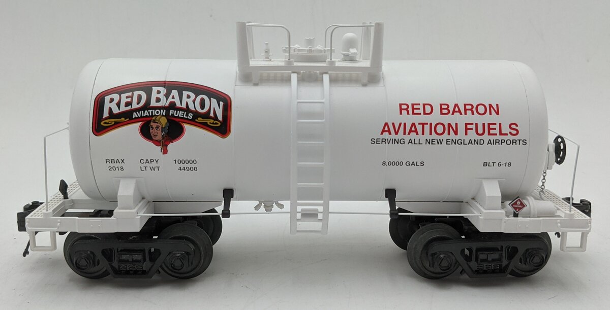 MTH 20-96259 O Gauge Red Baron Aviation Fuel 8000 Gallon Tank Car LN