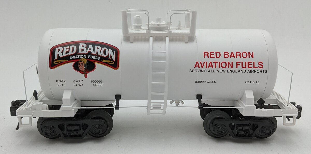 MTH 20-96259 O Gauge Red Baron Aviation Fuel 8000 Gallon Tank Car LN