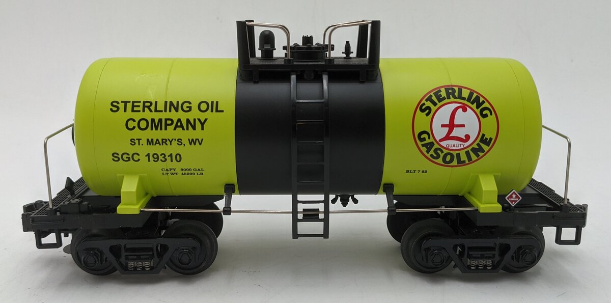 MTH 20-96081 O Scale Sterling Gasoline 8000 Gallon Tank Car #19310 LN