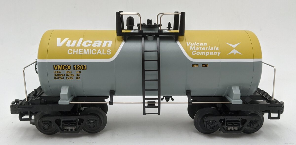 MTH 20-96002 O Gauge Vulcan 8000 Gallon Single Dome Tank Car #1203 LN