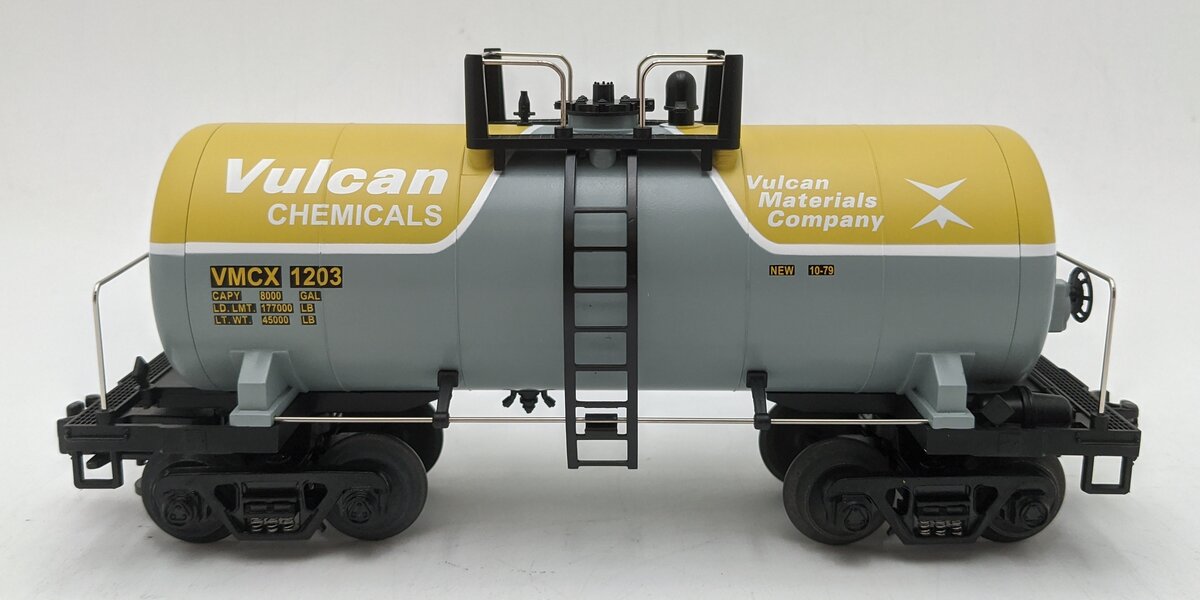 MTH 20-96002 O Gauge Vulcan 8000 Gallon Single Dome Tank Car #1203 LN