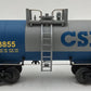MTH 20-96116 O Scale CSX 8000 Gallon Tank Car #63855 LN