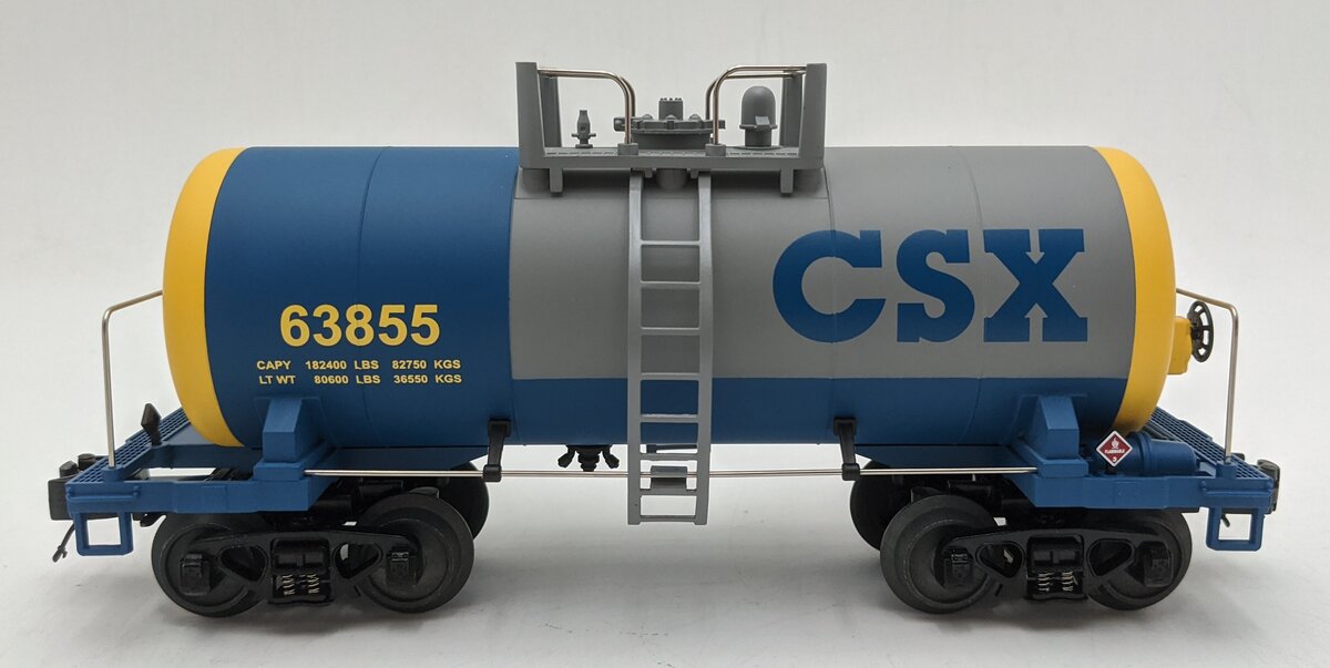 MTH 20-96116 O Scale CSX 8000 Gallon Tank Car #63855 LN