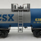 MTH 20-96116 O Scale CSX 8000 Gallon Tank Car #63855 LN