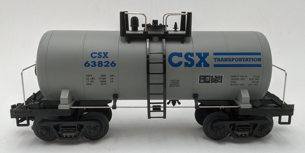 MTH 20-96003 O Gauge CSX 8000 Gallon Single Dome Tank Car #63826 LN