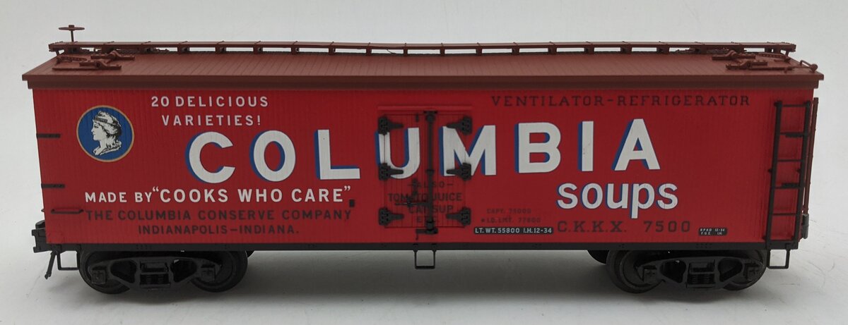 Atlas 6726-1 O Gauge Columbia Soup Reefer Car #7500 (3-Rail) VG