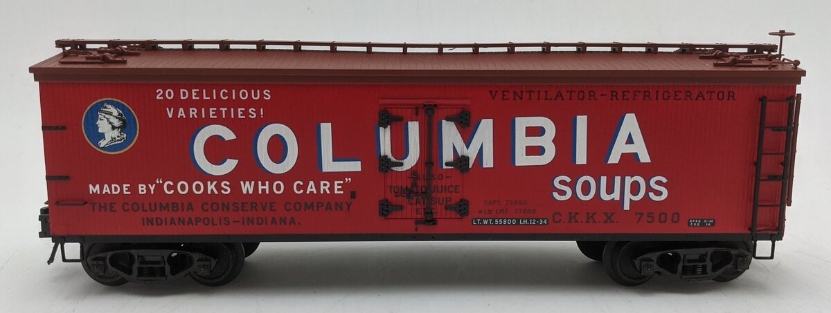 Atlas 6726-1 O Gauge Columbia Soup Reefer Car #7500 (3-Rail) VG