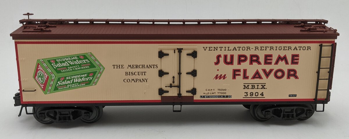 Atlas 8103-2 O Scale Merchants Biscuit 40' Woodside Reefer #3904 (3-Rail) VG