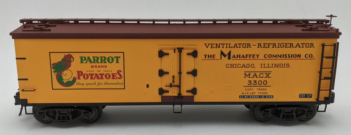 Atlas 8110-1 O Gauge Parrot Potatoes 40' Woodside Billboard Reefer Car #3300 LN