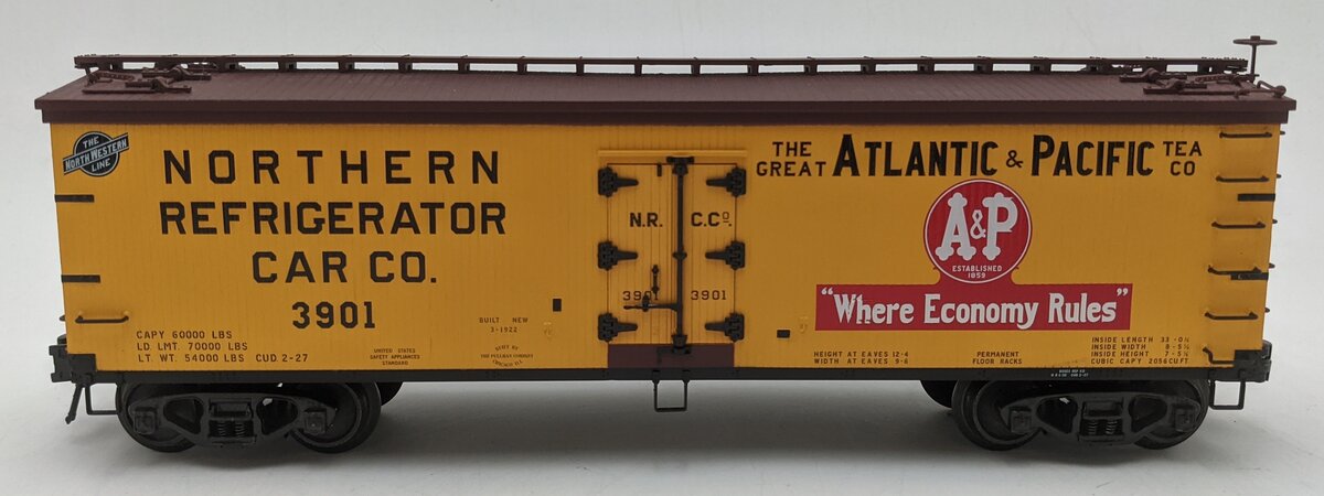 Atlas 6718-2 O Gauge Atlantic & Pacific Woodside Refrigerator Car #3901 (3-Rail) VG