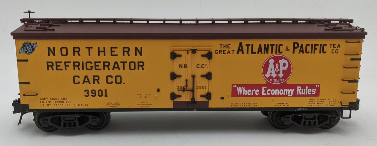 Atlas 6718-2 O Gauge Atlantic & Pacific Woodside Refrigerator Car #3901 (3-Rail) VG