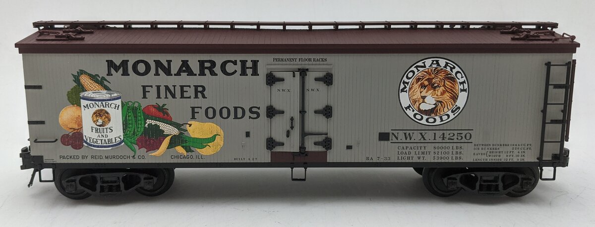 Atlas 6729-1 O Gauge Monarch Foods Reefer #14250 (3-Rail) VG