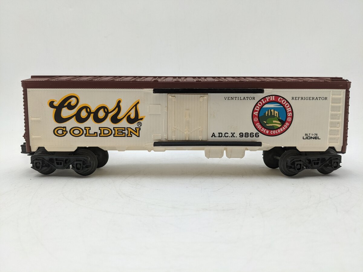 Lionel 6-9866 O Gauge Coors Beer Billboard Reefer Car #9866 EX