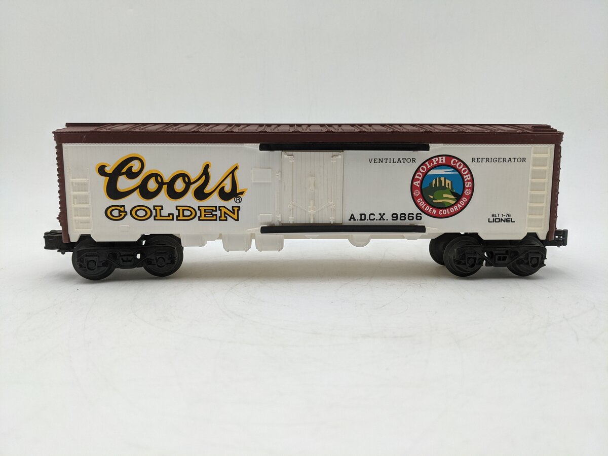 Lionel 6-9866 O Gauge Coors Beer Billboard Reefer Car #9866 EX