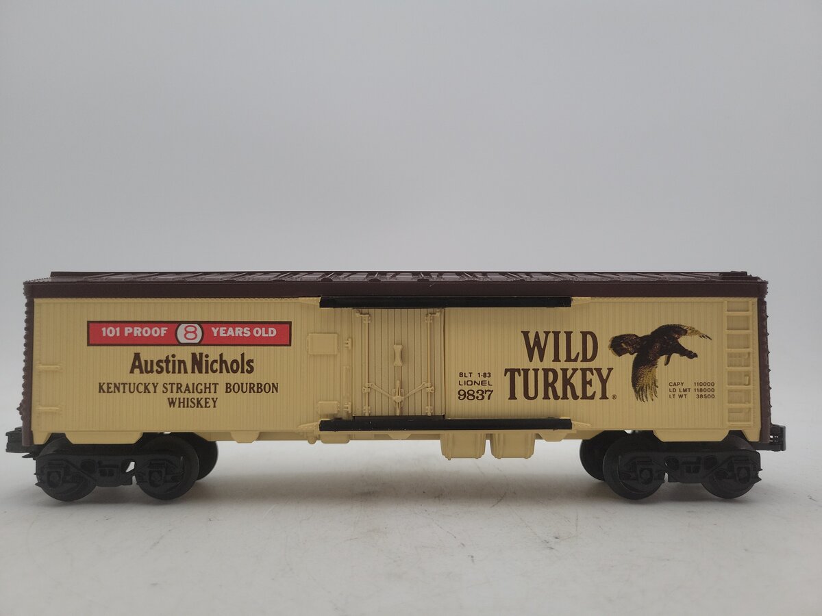 Lionel 6-9837 O Gauge Wild Turkey Bourbon Billboard Refrigerator Car #9837 EX/Box