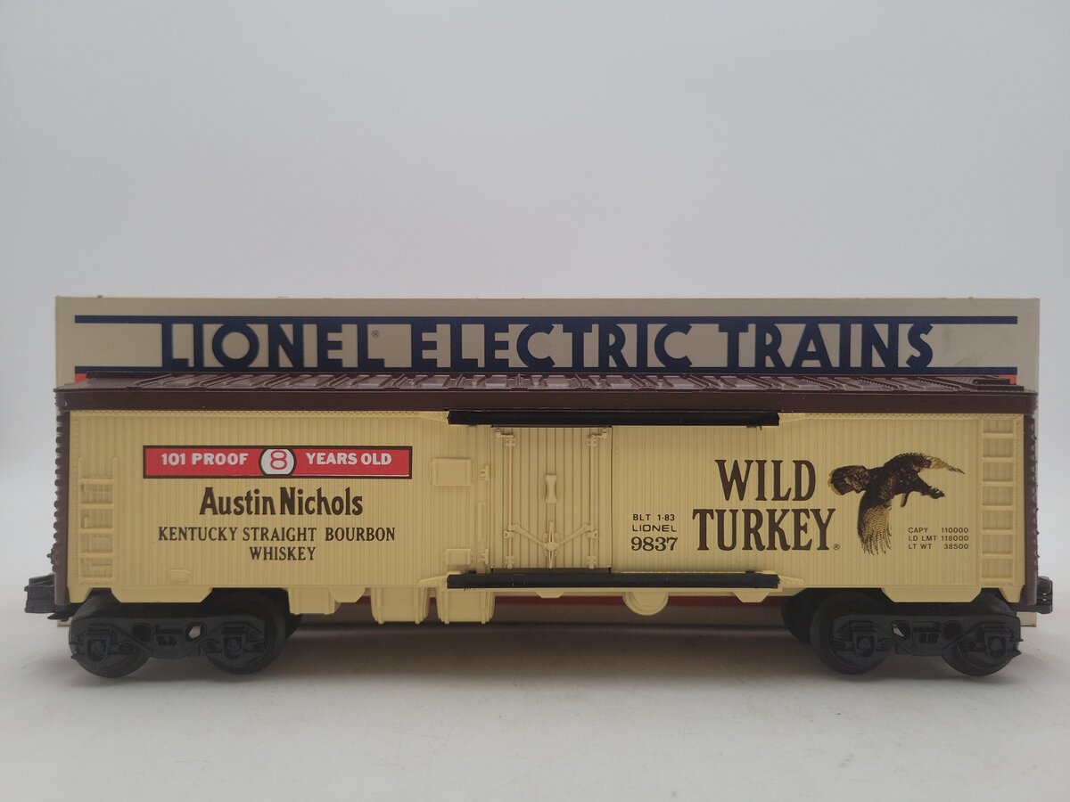 Lionel 6-9837 O Gauge Wild Turkey Bourbon Billboard Refrigerator Car #9837 EX/Box
