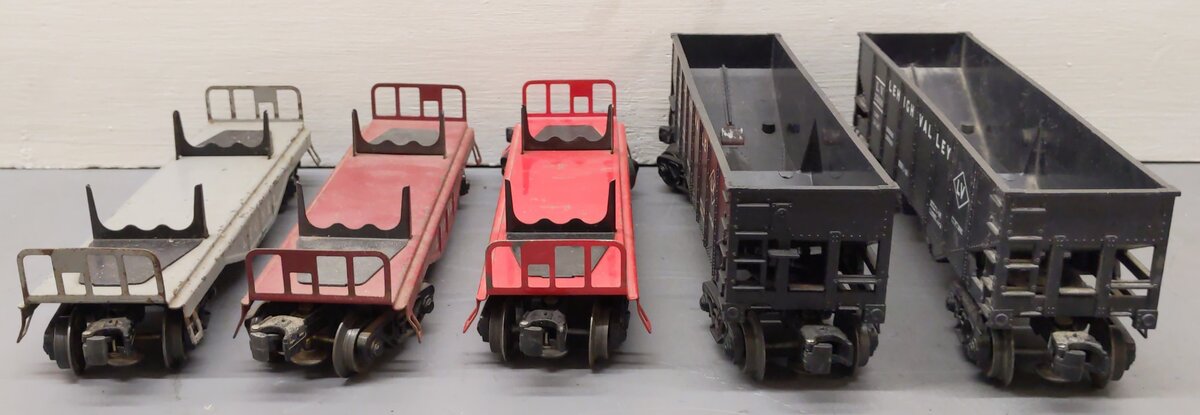 Lionel Vintage O Gauge Freight Cars #6111,6121,6111,6456,6456 [5] VG