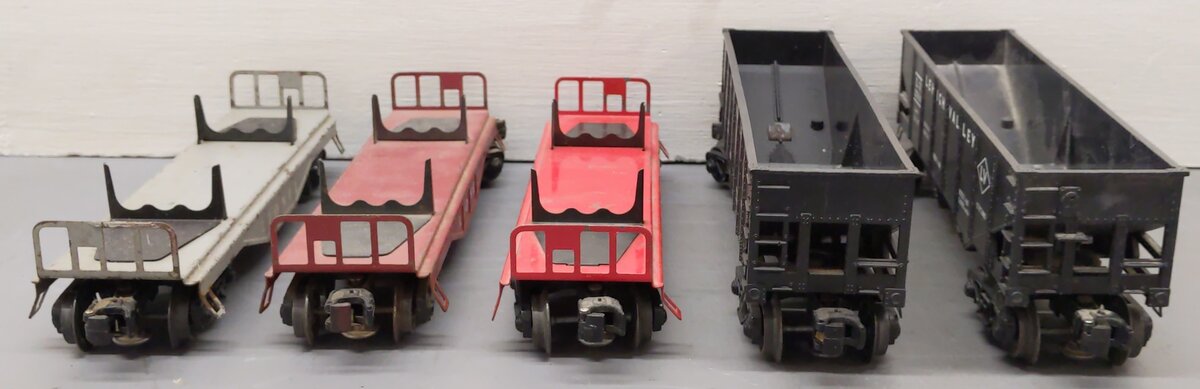 Lionel Vintage O Gauge Freight Cars #6111,6121,6111,6456,6456 [5] VG