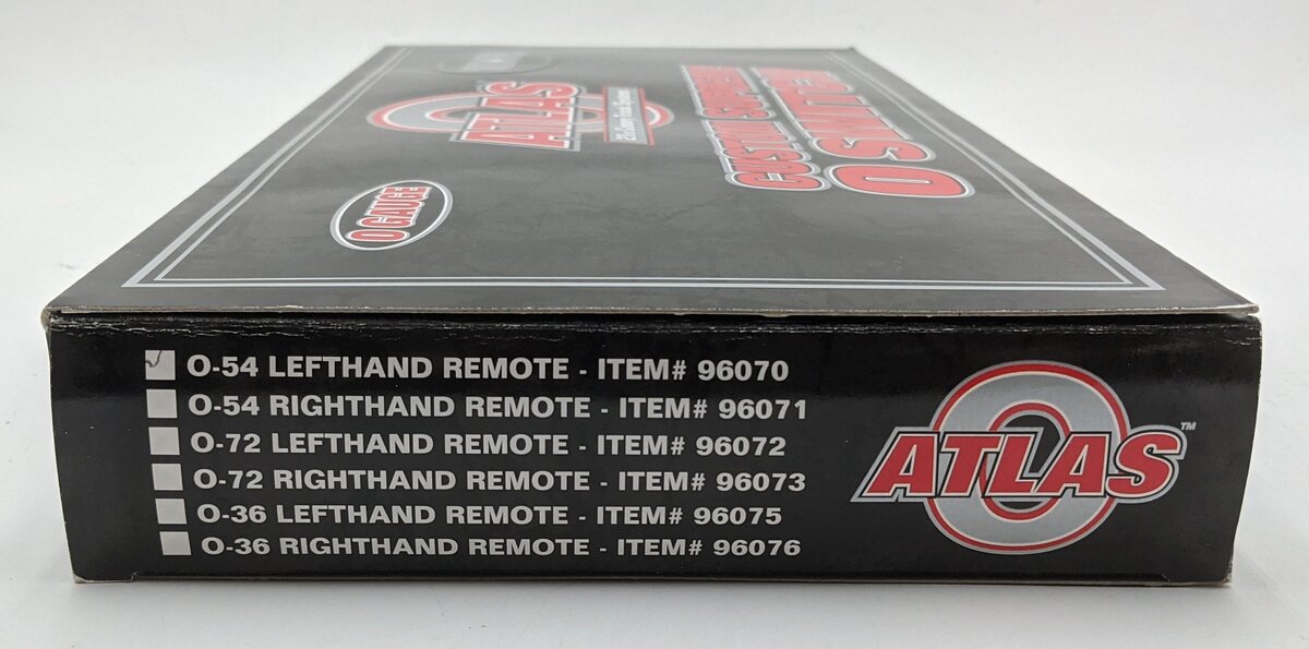 Atlas 96070 O O54 Solid Steel Left Hand Remote Switch Turnout EX/Box