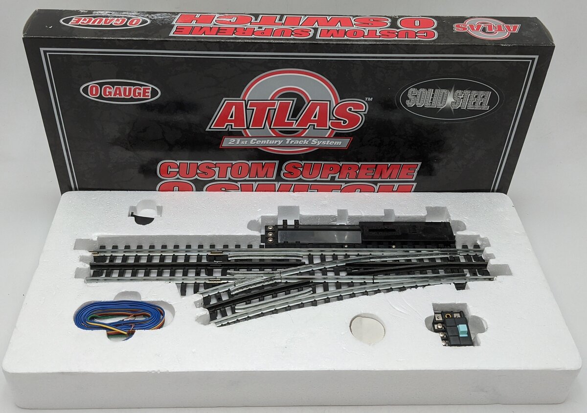 Atlas 96070 O O54 Solid Steel Left Hand Remote Switch Turnout EX/Box