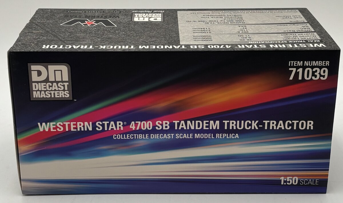 DieCast Masters 71039 1:50 Blue Western Star 4700 SF Tandem Day Cab LN/Box