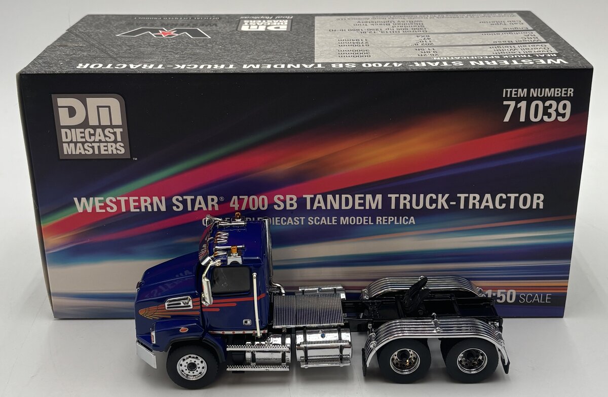 DieCast Masters 71039 1:50 Blue Western Star 4700 SF Tandem Day Cab LN/Box