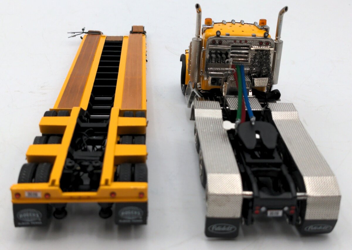 Sword Models DHS0100 1:50 Diecast Yellow Peterbilt 379 Tractor & Rogers Trailer NIB