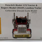 Sword Models DHS0100 1:50 Diecast Yellow Peterbilt 379 Tractor & Rogers Trailer NIB