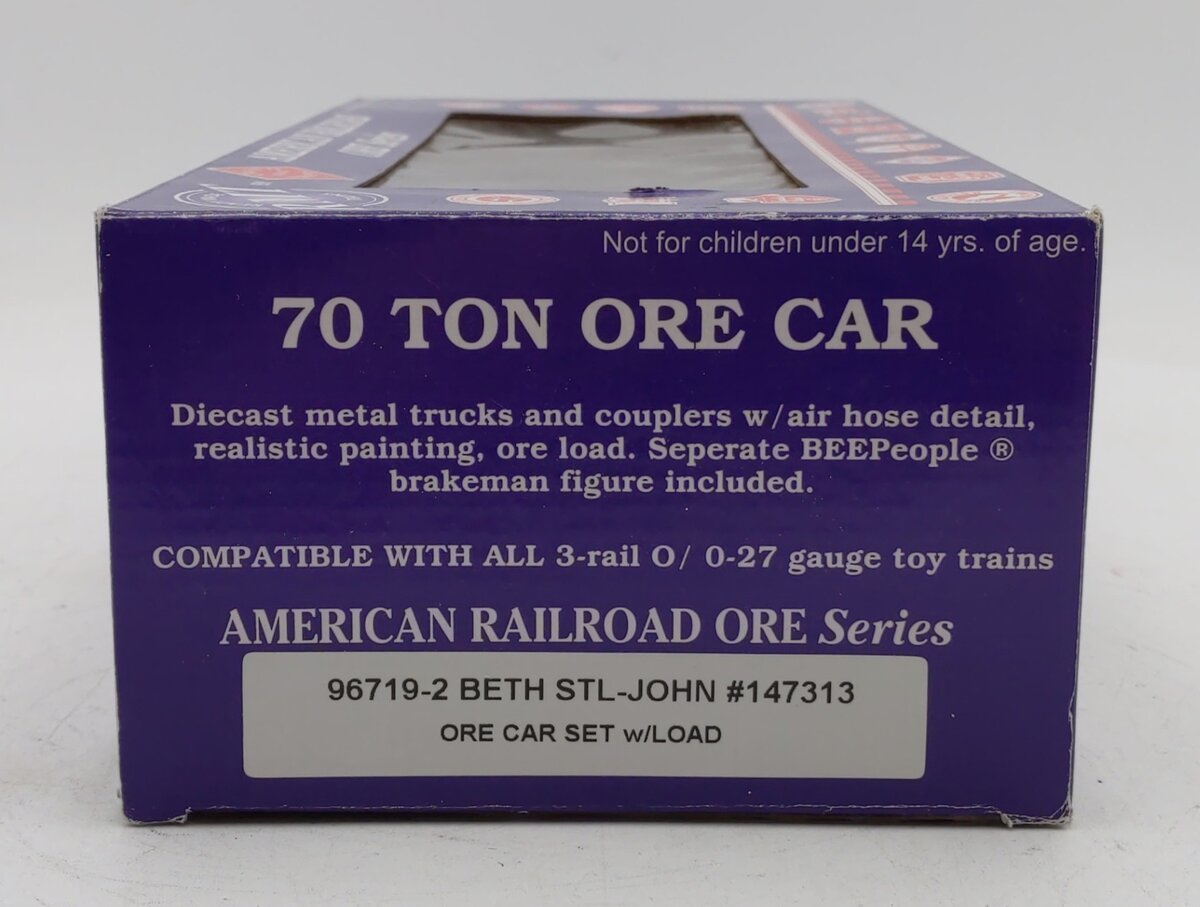 RMT 96719-2 O Gauge Bethlehem Steel Johnstown Ore Car w/ Load #147313 EX/Box