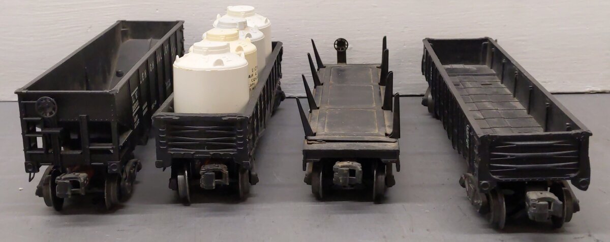 Lionel Vintage O Gauge Freight Cars #25000,347000,6462,3461 [4] VG
