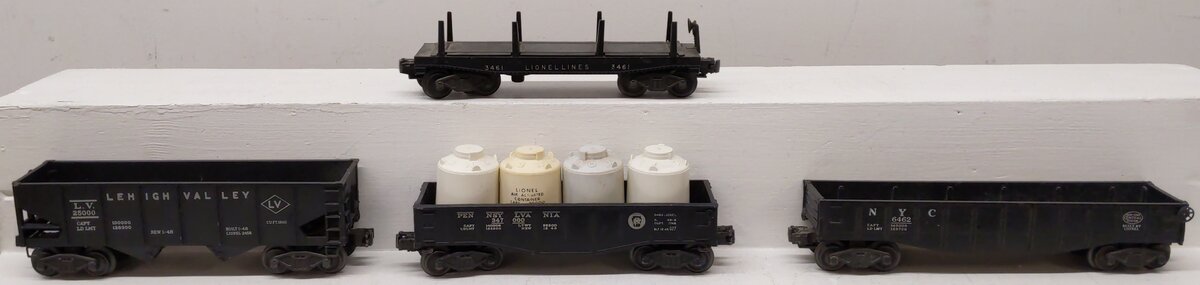 Lionel Vintage O Gauge Freight Cars #25000,347000,6462,3461 [4] VG