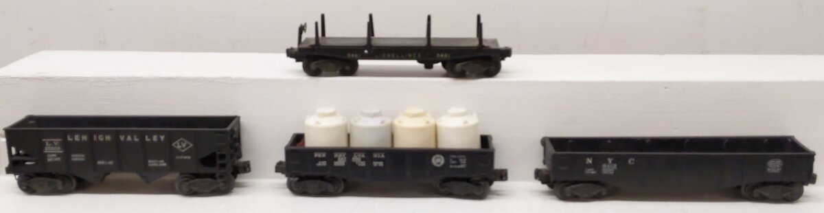 Lionel Vintage O Gauge Freight Cars #25000,347000,6462,3461 [4] VG