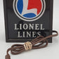 Vintage Lionel Lines Lightbox Illuminated Sign EX