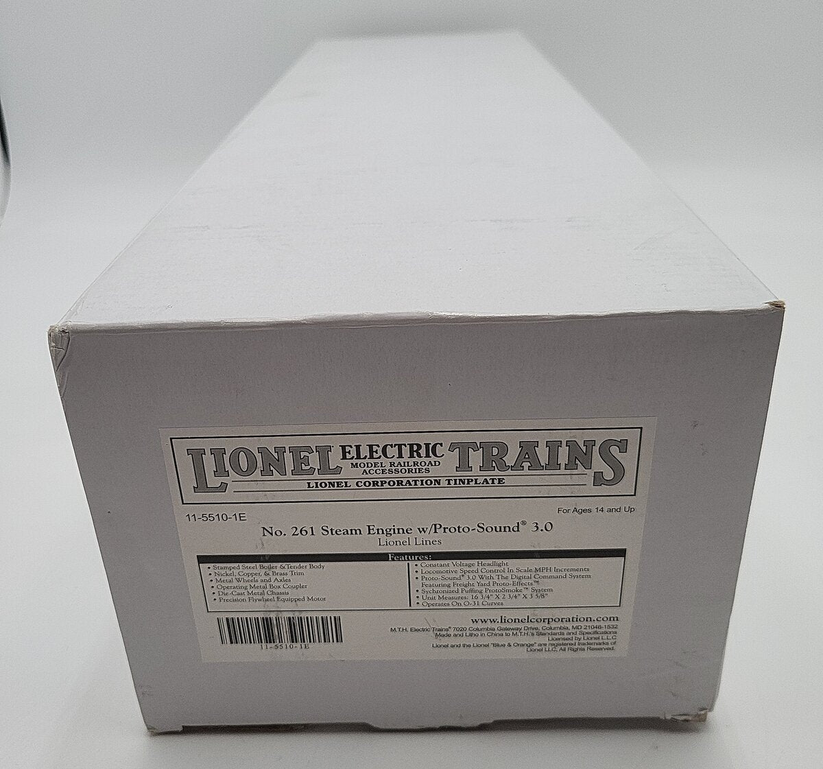 MTH 11-5510-1 Lionel Lines 269E Distant Control O Gauge Steam Locomotive #261E LN/Box