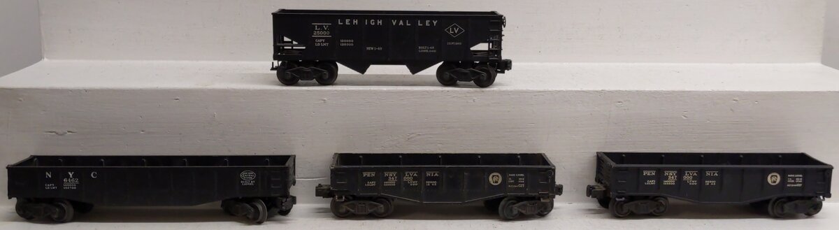Lionel Vintage O Gauge Freight Cars #6456,347000,347000,6462 [4] VG