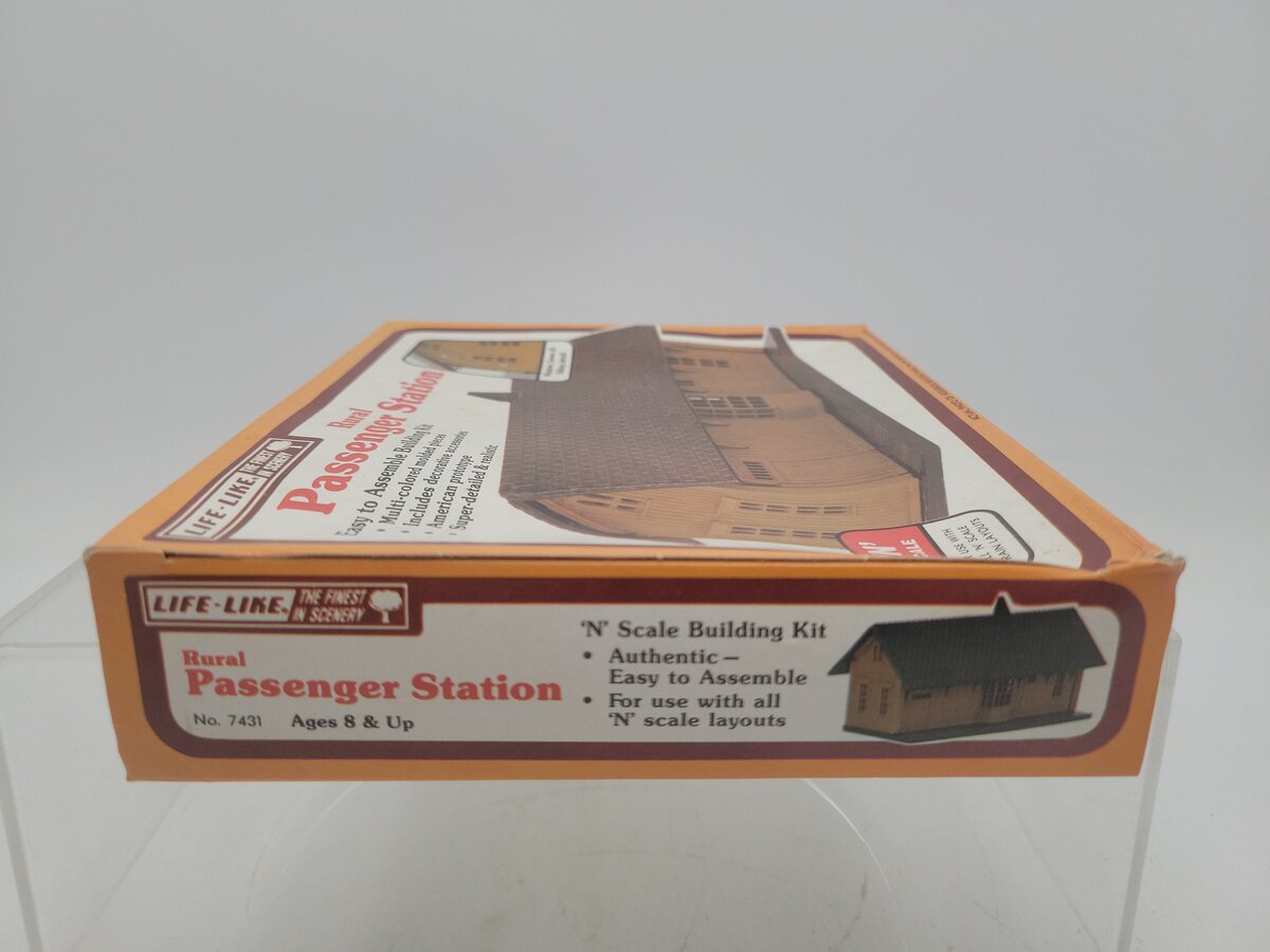 Life Like 7431 N Scale Rural Passenger Station Building Kit LN/Box