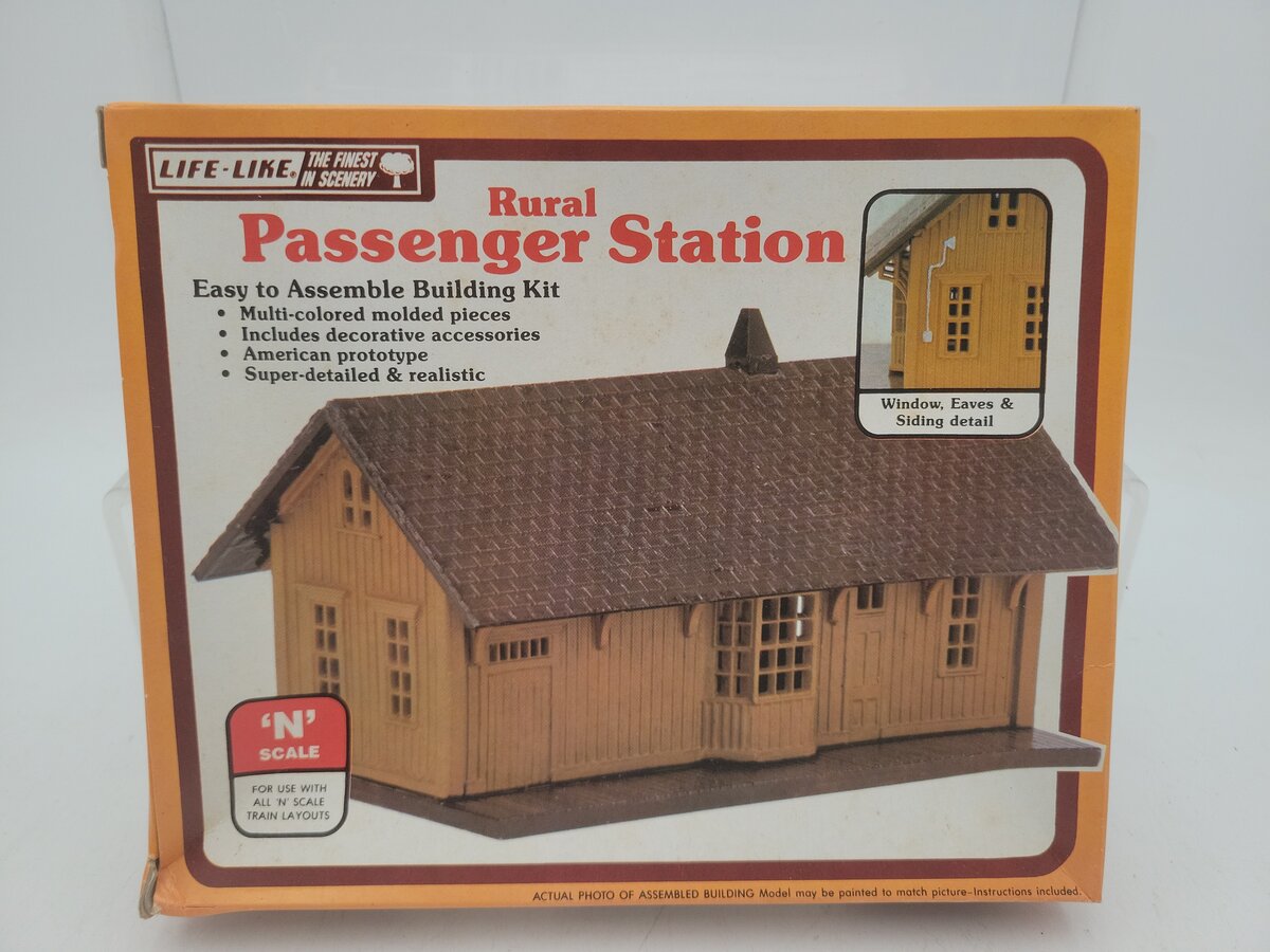 Life Like 7431 N Scale Rural Passenger Station Building Kit LN/Box