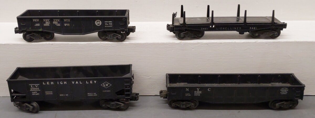 Lionel Vintage O Gauge Freight Car #25000,6462,347000,3461 [4] VG