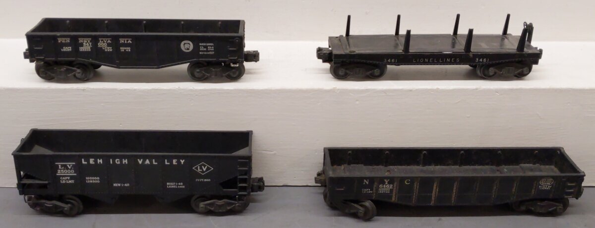Lionel Vintage O Gauge Freight Car #25000,6462,347000,3461 [4] VG