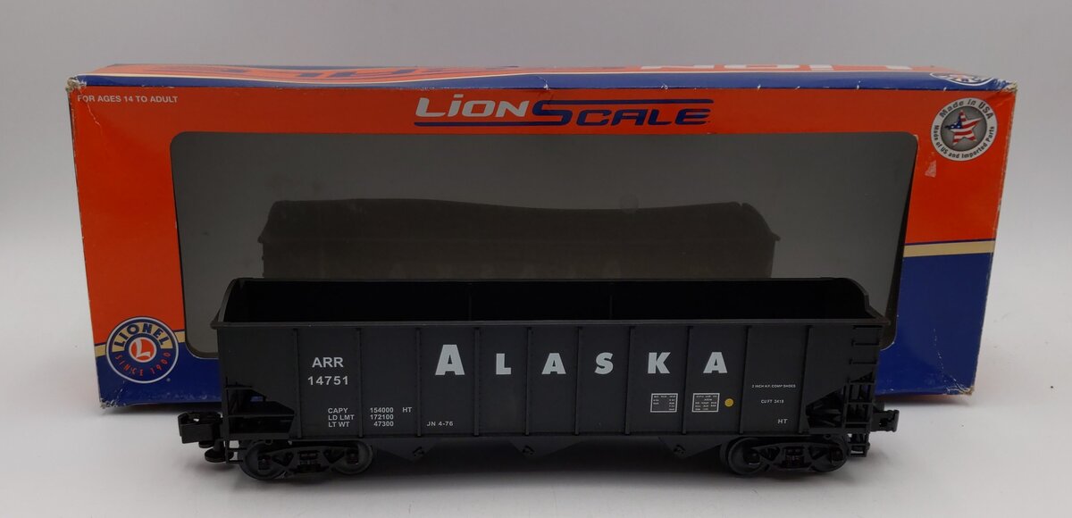 Lionel 3-16102 O Scale LionScale ARR 3-Bay Open Hopper Train Car #14751 LN/Box