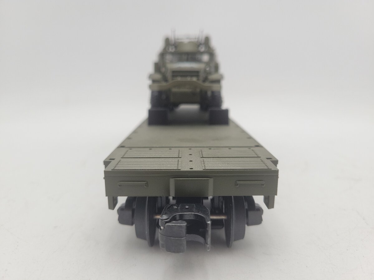 MTH 30-7097A O Gauge United States Army Flatcar W/ Half-Track M16 EX/Box