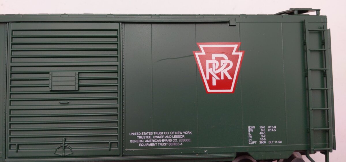 Weaver O Gauge PRR 40' Boxcars (3-Rail): #46100, #46105, #46122, #46136 [4] VG/Box
