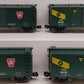 Weaver O Gauge PRR 40' Boxcars (3-Rail): #46100, #46105, #46122, #46136 [4] VG/Box