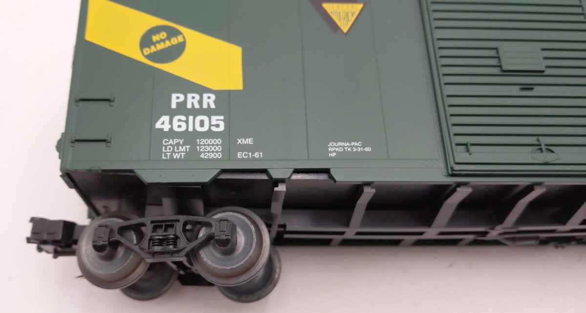 Weaver O Gauge PRR 40' Boxcars (3-Rail): #46100, #46105, #46122, #46136 [4] VG/Box