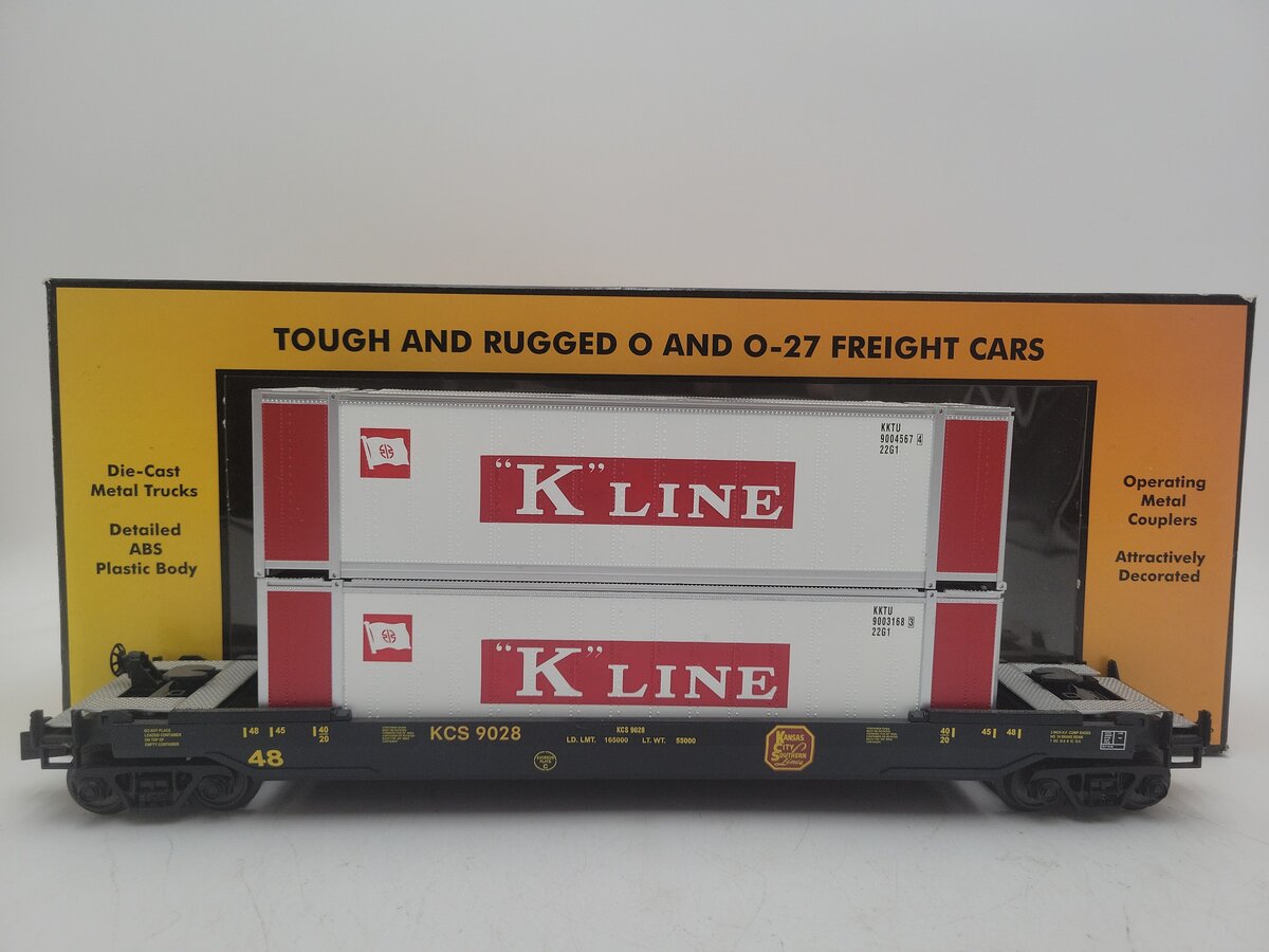 MTH 30-76371 O Kansas City Southern Husky Stack Car #9028 EX/Box