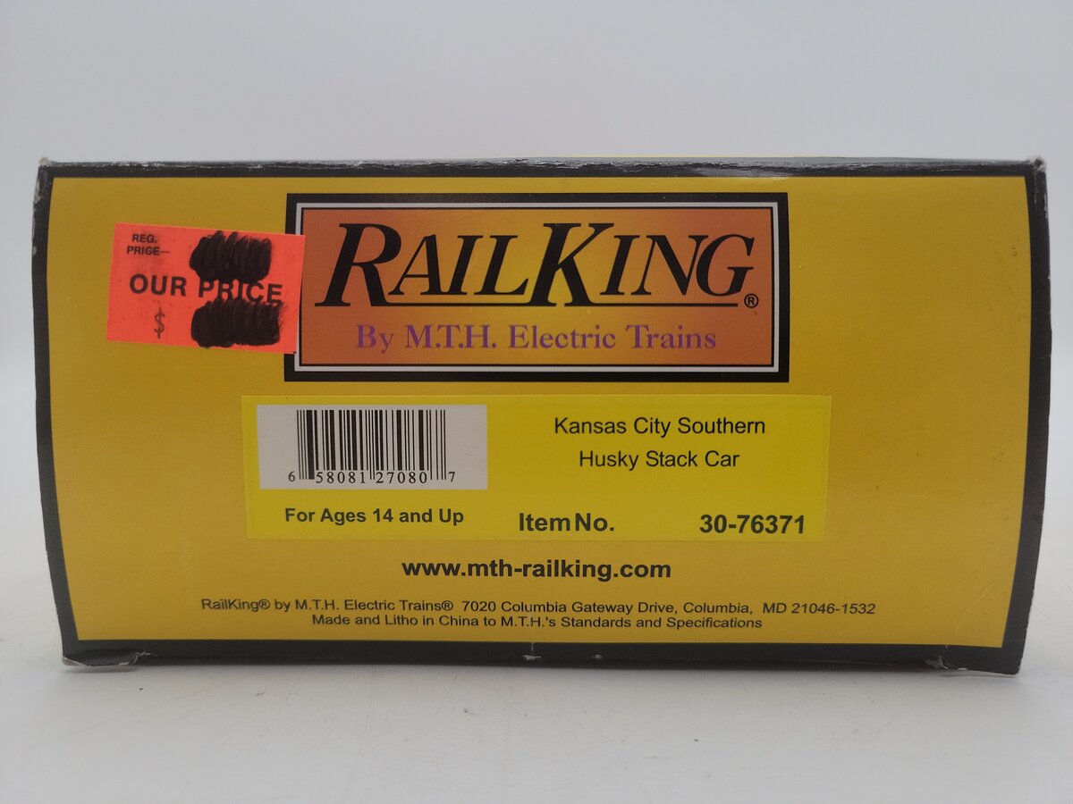 MTH 30-76371 O Kansas City Southern Husky Stack Car #9028 EX/Box