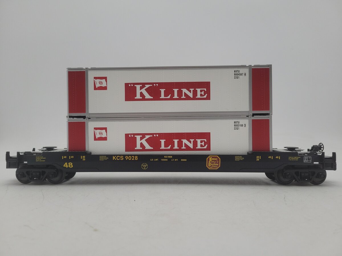 MTH 30-76371 O Kansas City Southern Husky Stack Car #9028 EX/Box