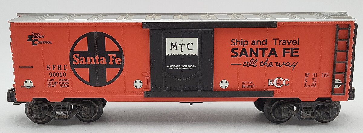 K-Line K-90010 O Gauge Santa Fe KCC 1996 Steel-Sided Reefer Car EX