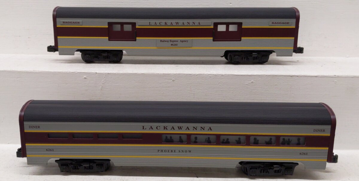 Williams 43015 Lackawanna 60 Ft. Streamline Passenger 2-Pack  LN/Box