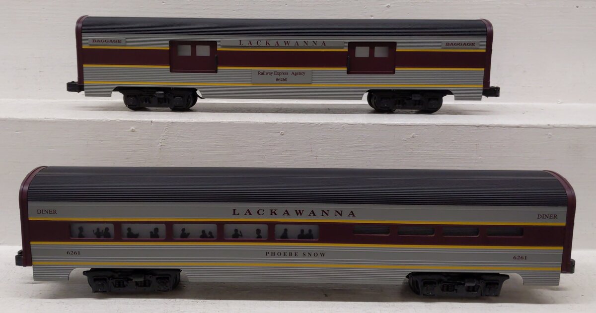 Williams 43015 Lackawanna 60 Ft. Streamline Passenger 2-Pack  LN/Box